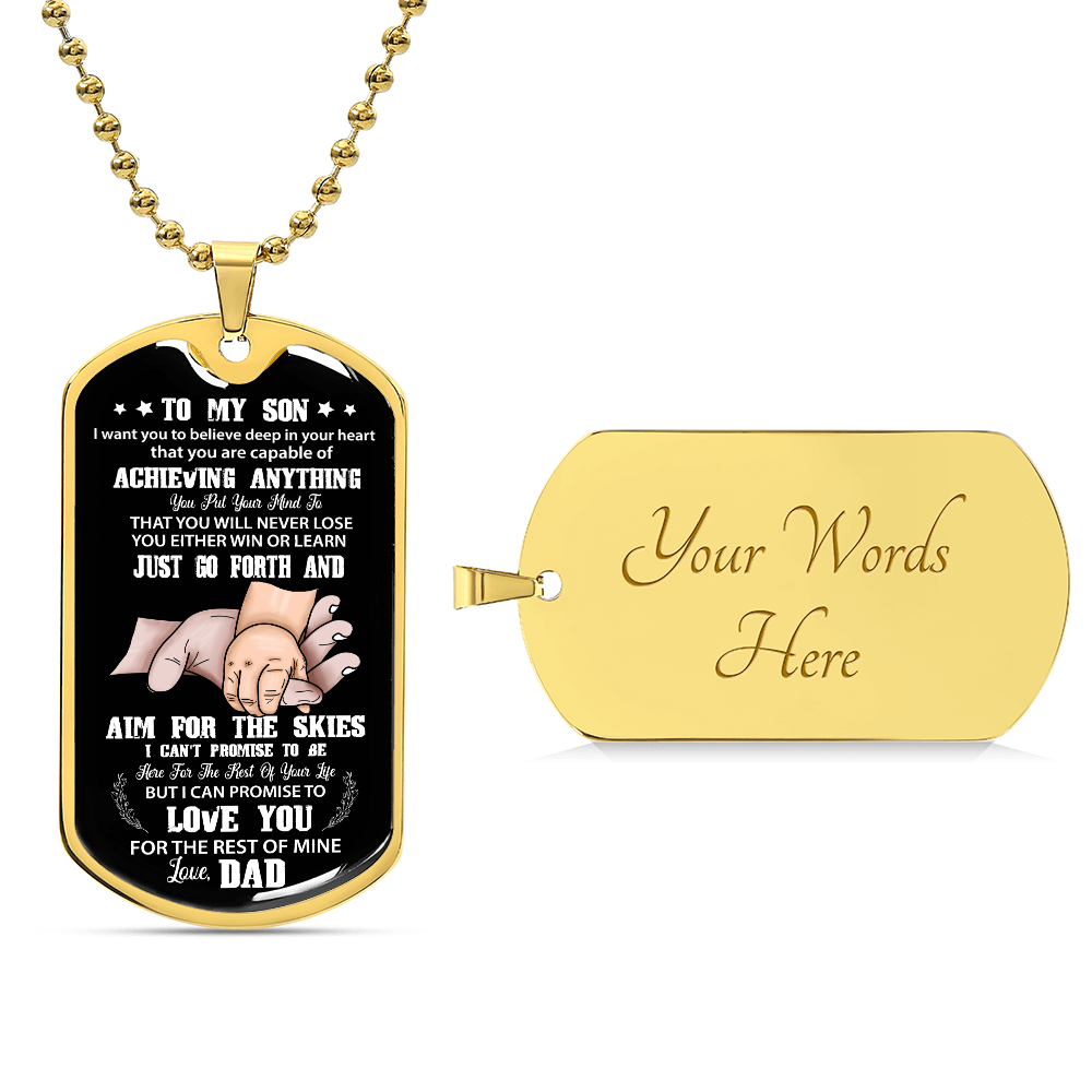 To My Son Personalized Dog Tag from Dad