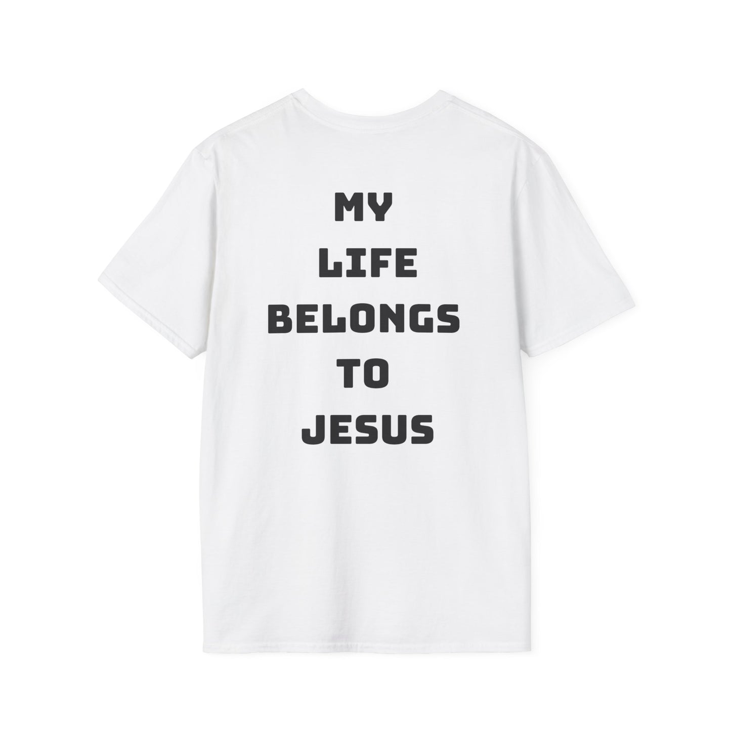 Christian Lion T-Shirt — 'My Life Belongs to Jesus' Graphic Tee