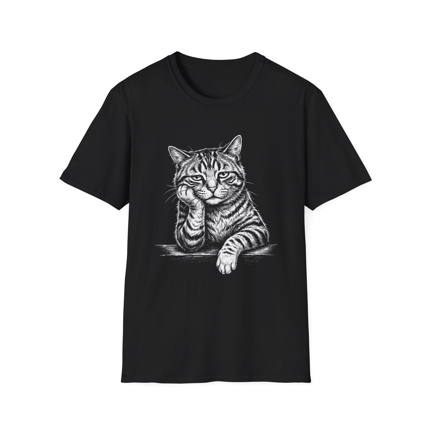 Pensive Tabby Cat T-Shirt