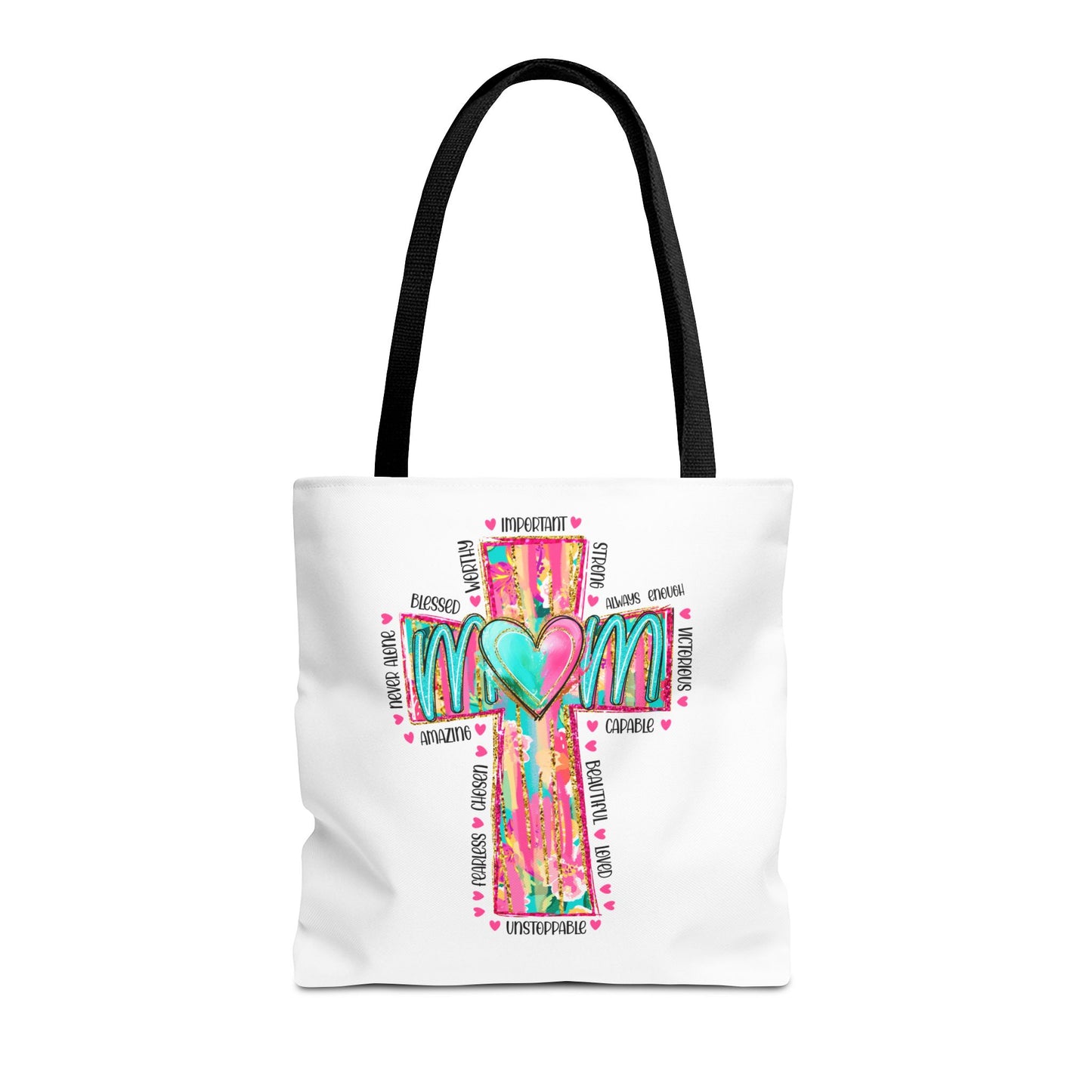 Cross Heart Tote Bag — Colorful Christian Mom