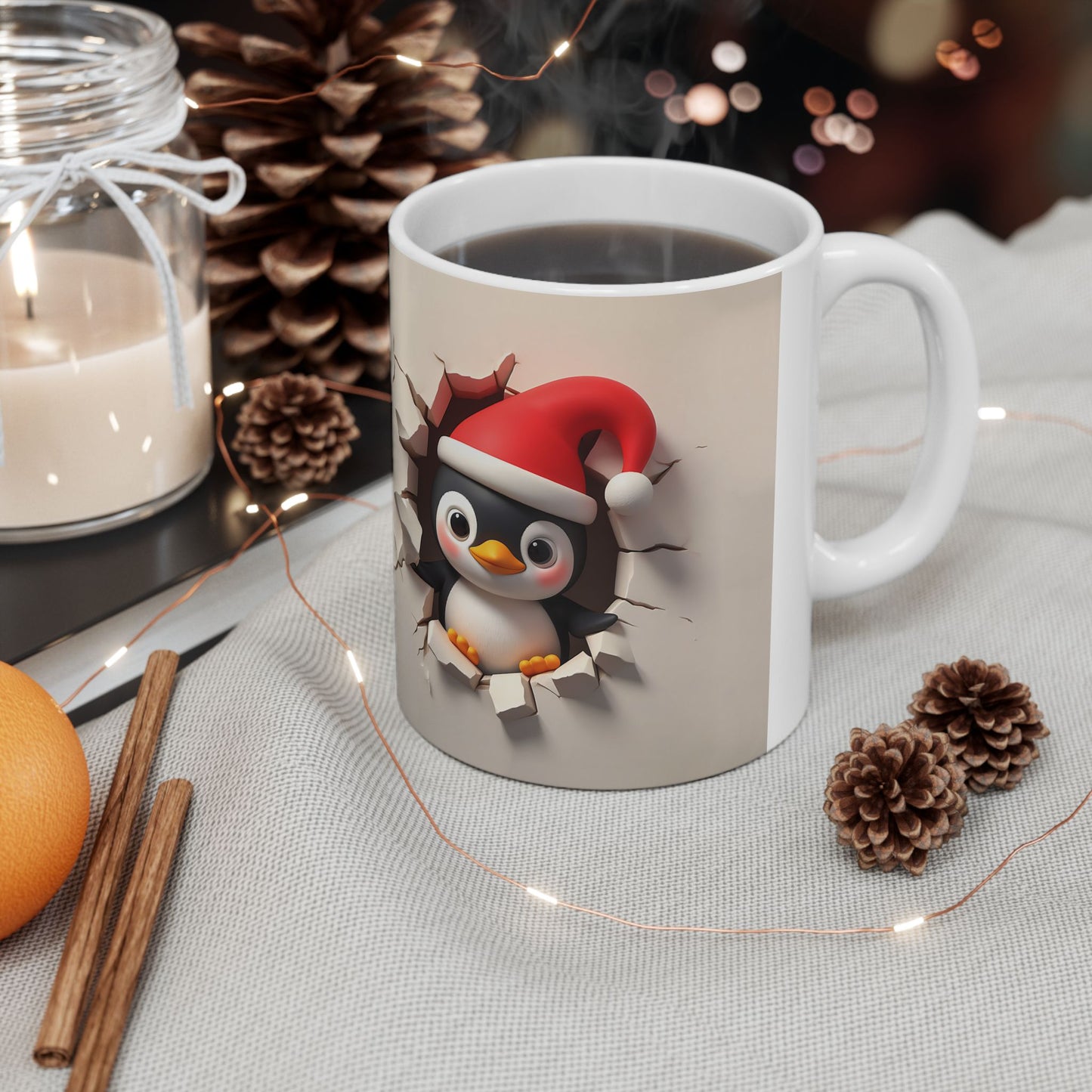 Christmas Penguin Ceramic Mug