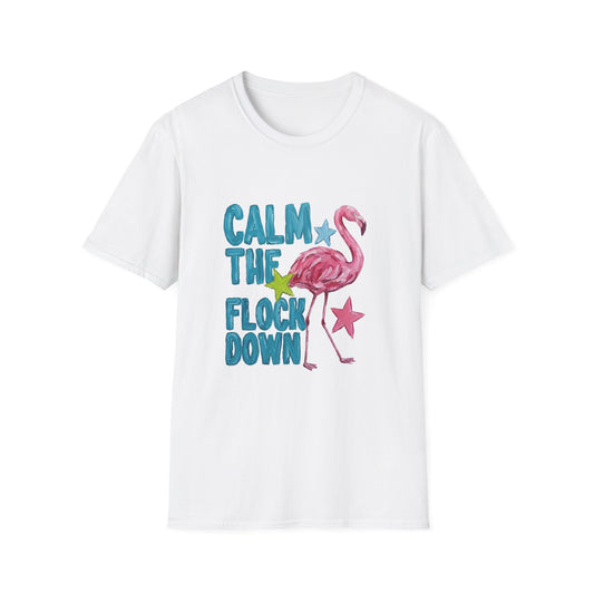 Calm the Flock Down Flamingo Tee