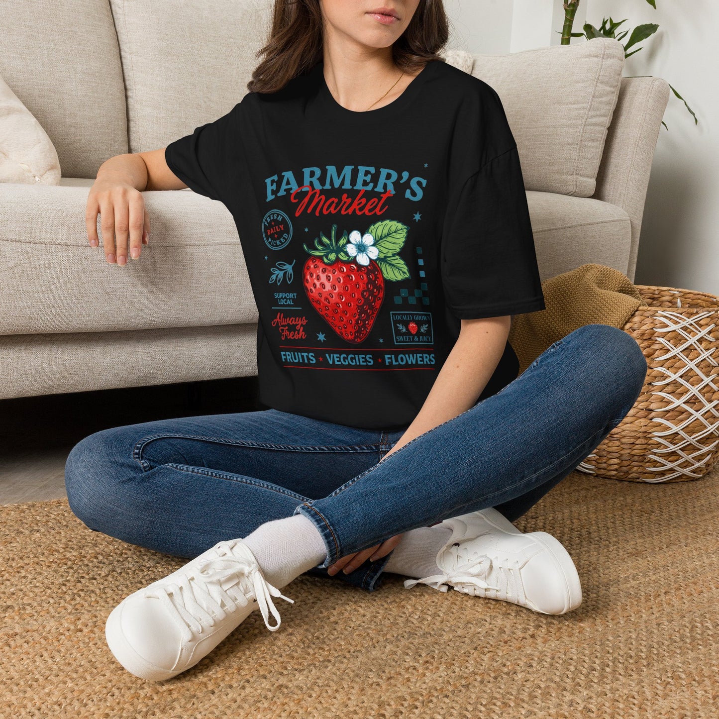 Farmer's Market Strawberry  Vintage Tee