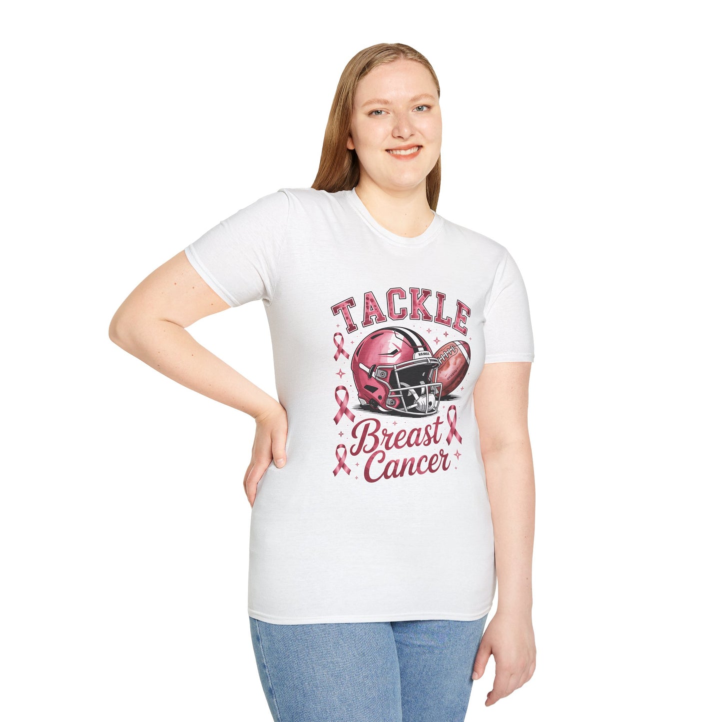 Pink Tackle Breast Cancer Tee