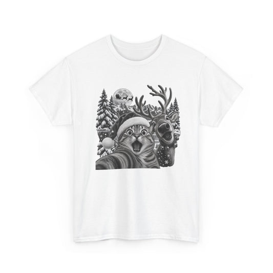 Woodland Wildlife Cat and Reindeer T-Shirt