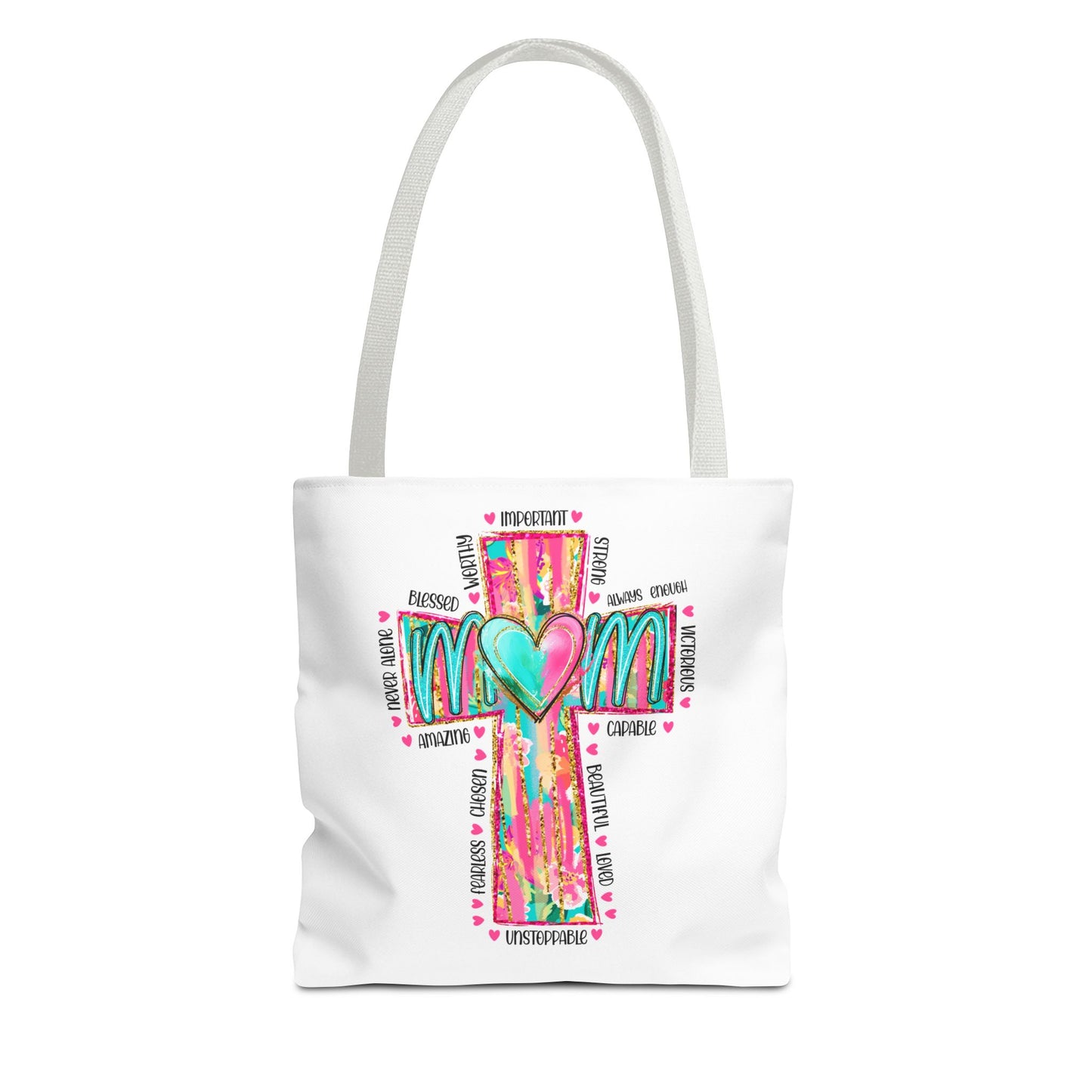Cross Heart Tote Bag — Colorful Christian Mom