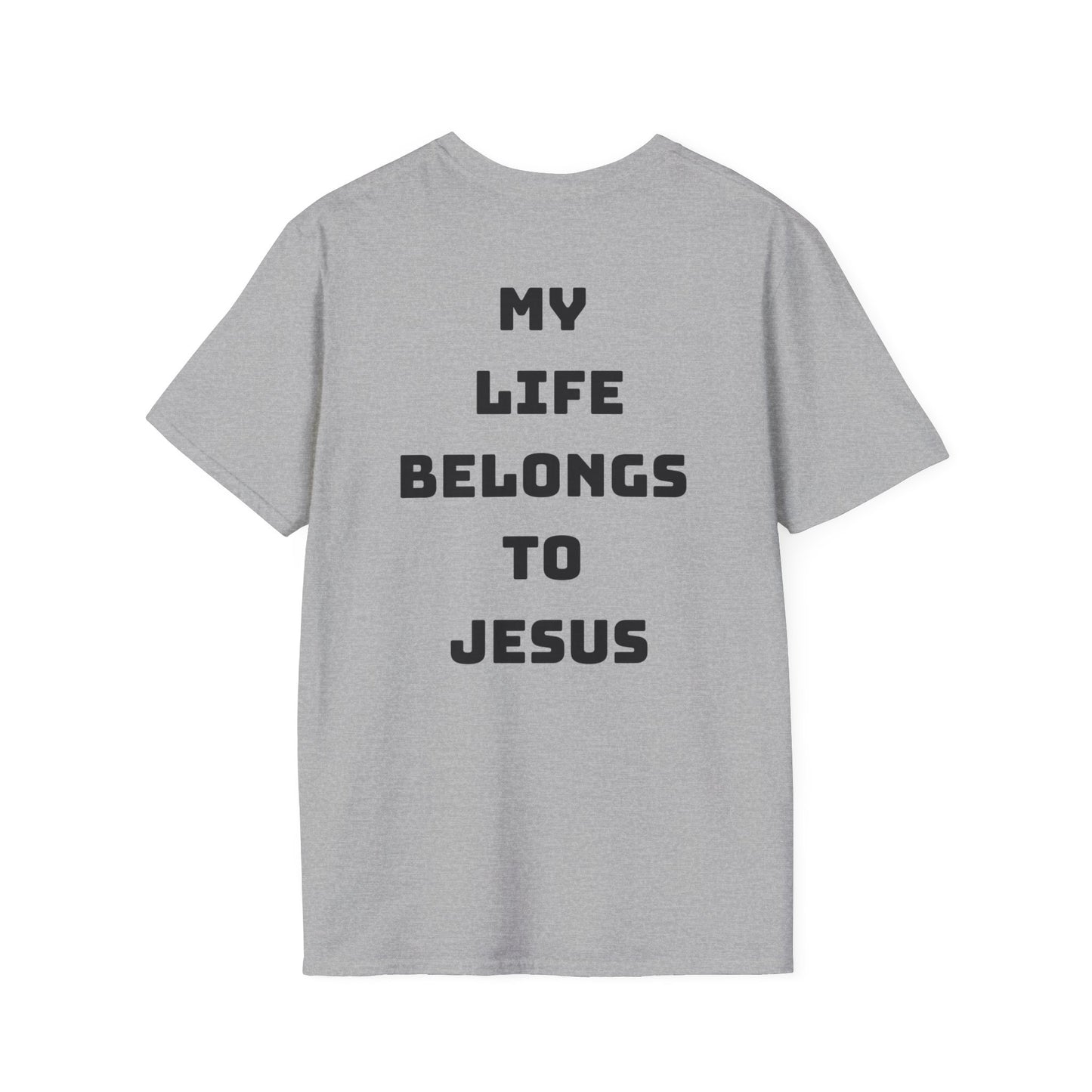Christian Lion T-Shirt — 'My Life Belongs to Jesus' Graphic Tee