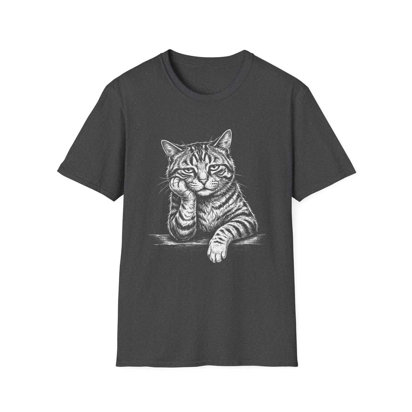 Pensive Tabby Cat T-Shirt