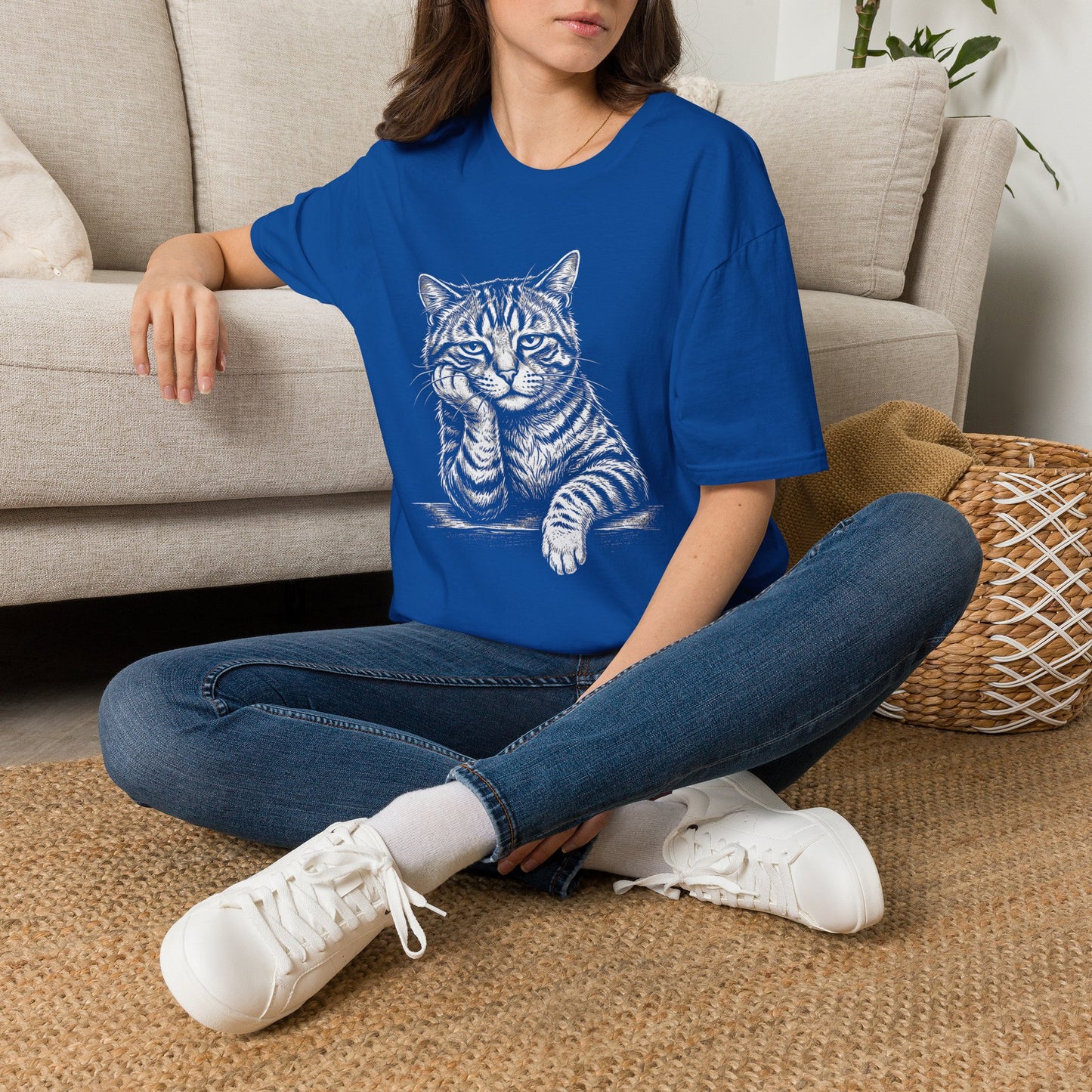 Pensive Tabby Cat T-Shirt