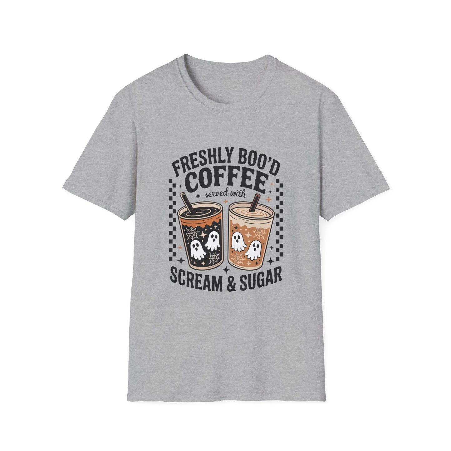Halloween Coffee T-Shirt, Perfect for Fall, Boo'd Coffee Tee, Spooky Gifts for Coffee Lovers, Unisex Graphic Shirt