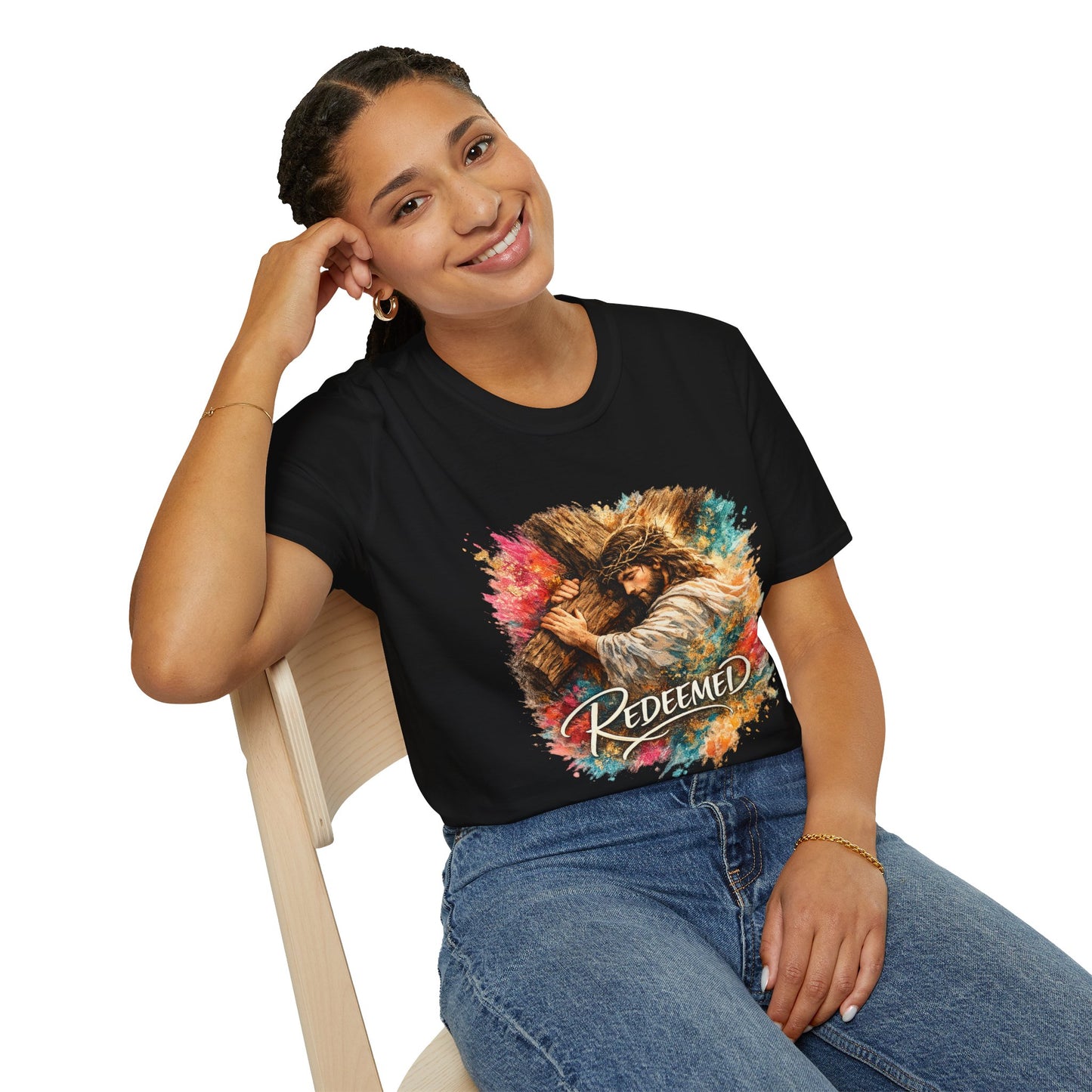 Redeemed Jesus T-Shirt — Colorful Faith Graphic Tee