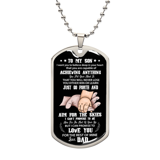 To My Son Personalized Dog Tag from Dad